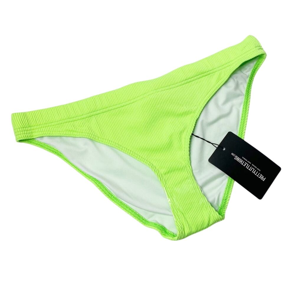 Pretty Little Thing Lime Green Bikini Bottom US 10 BRAND NEW WITH TAGS